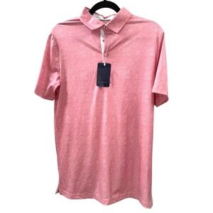 NWT Boston Scott Golf Mens Modern Fit Wave Print Polo Shirt Size Small